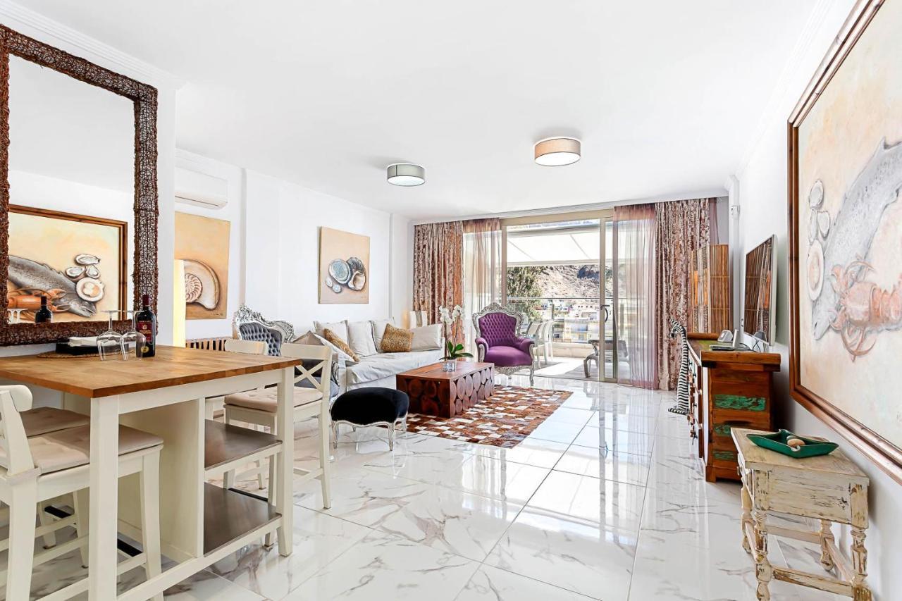 Ribera Del Puerto - Luxe Apartement With Great Terrace And Sea View Puerto De Mogan Exterior photo